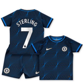 Camisola Chelsea Sterling 7 Criança 2º Equipamento 2023-24 Manga Curta